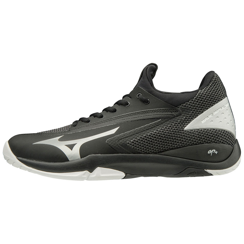 Tenis Netshoes Mizuno WAVE IMPULSE AC - Homem - Pretas/Prateadas/Branco - DKRXT0172